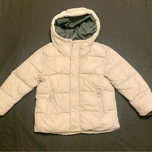 Zara Kids Light Grey Puffer Jacket Size 7